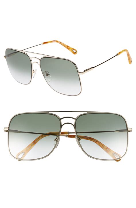 chloe square aviator sunglasses